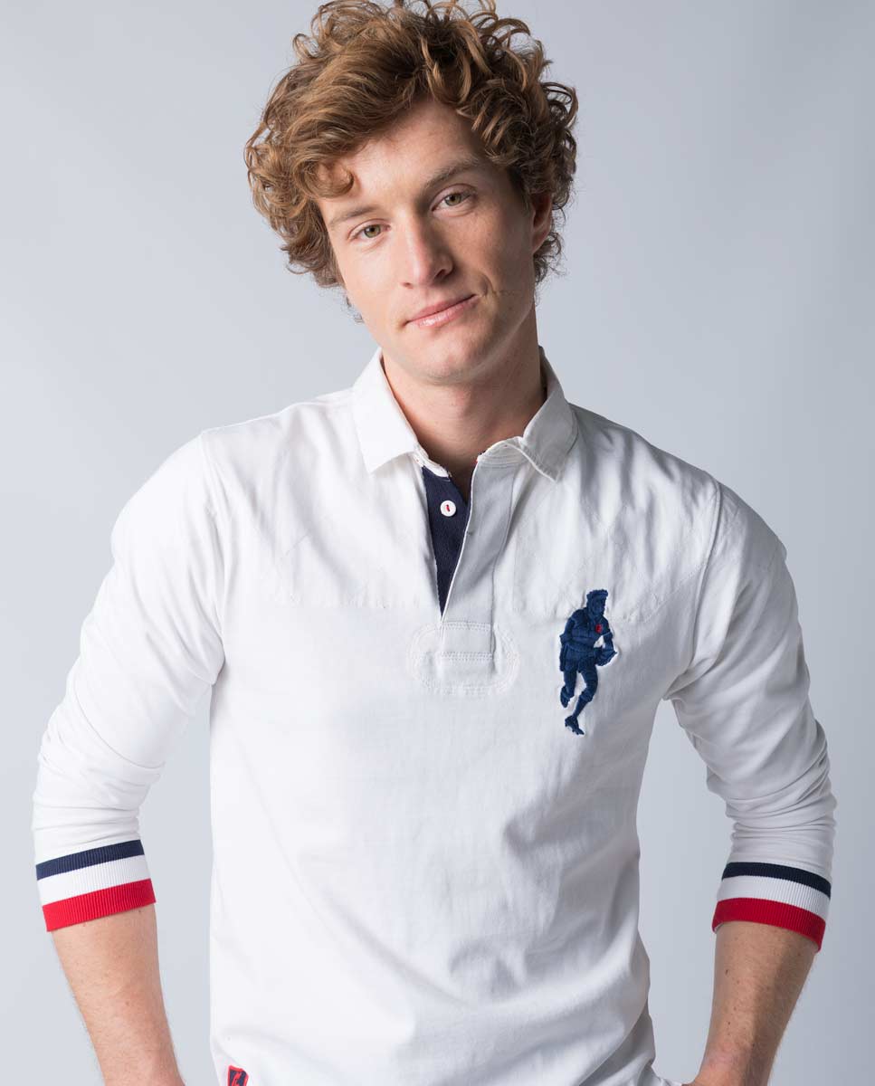 Polo M/L Blanco puño francia