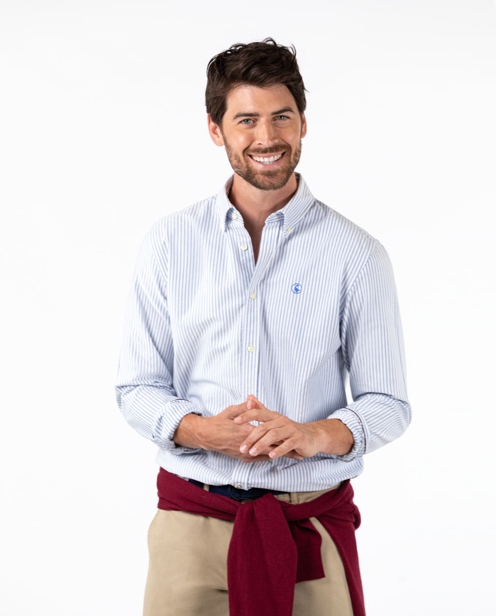 Camisa Oxford Yale Azul