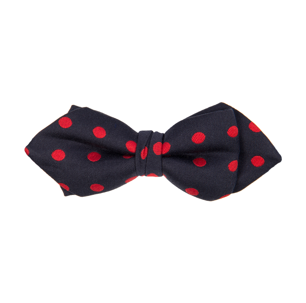 Pajarita Marino Topos Rojos