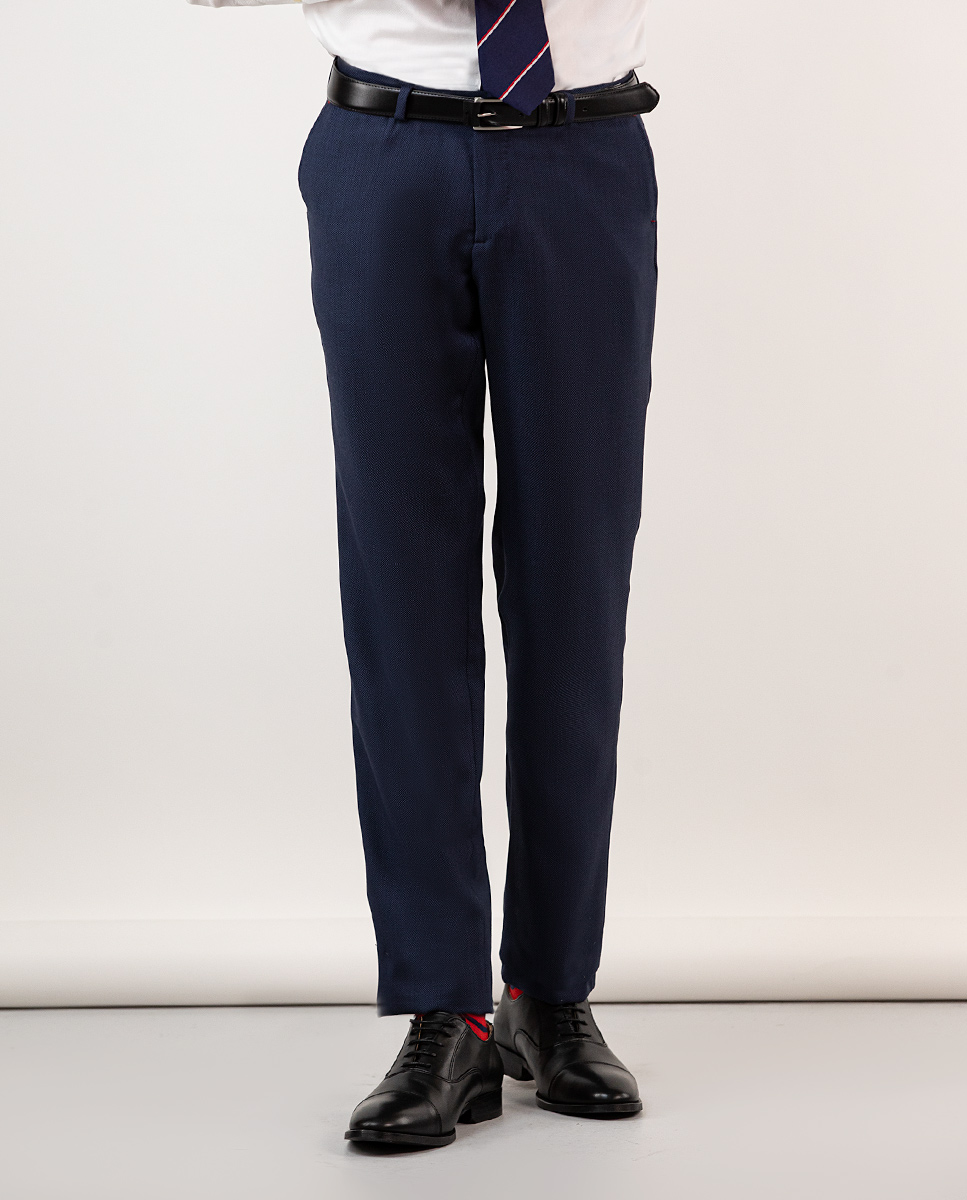 Navy Birdseye Trouser Suit Separate