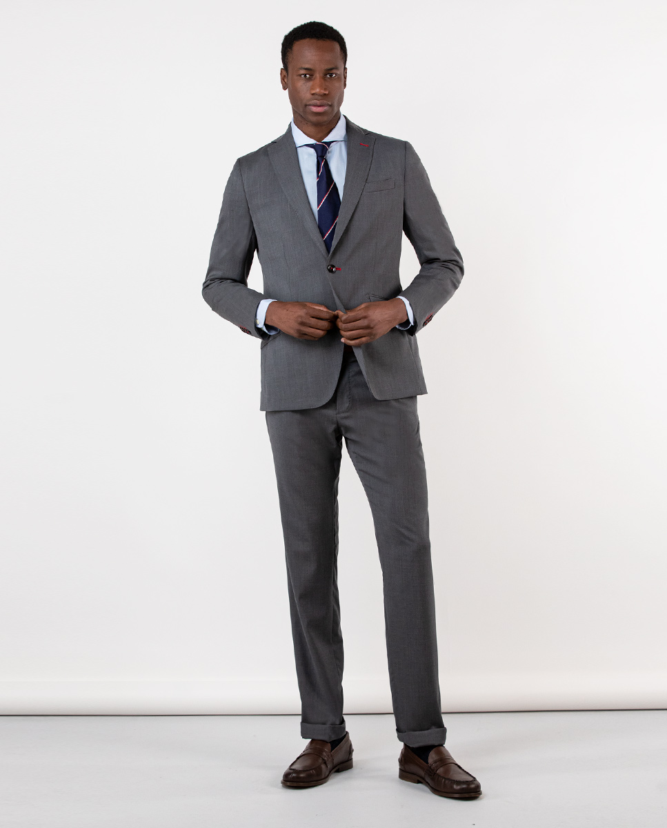 Pantalón Traje Liso Gris Coordinado