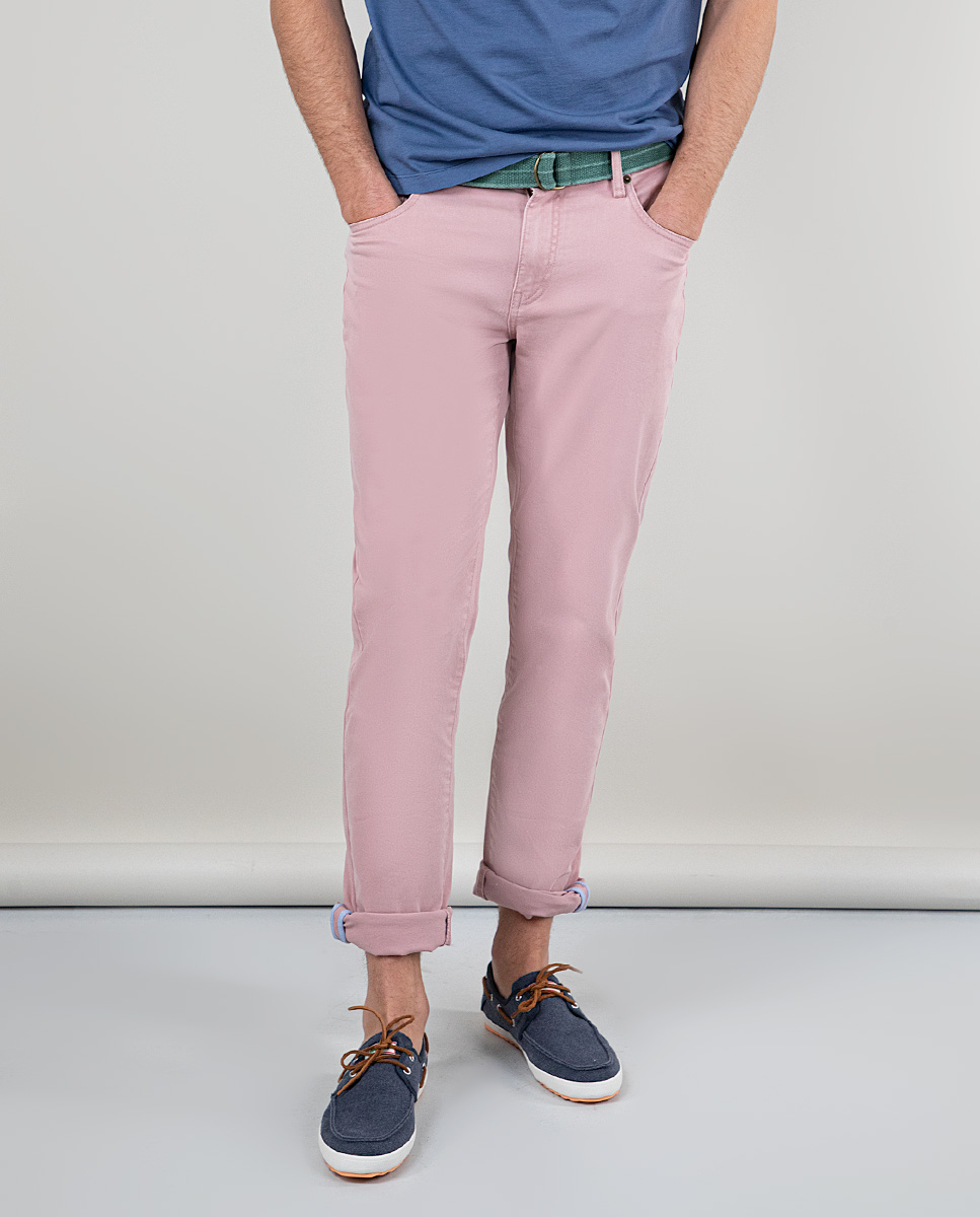 Pantalon 5 Poches Rose