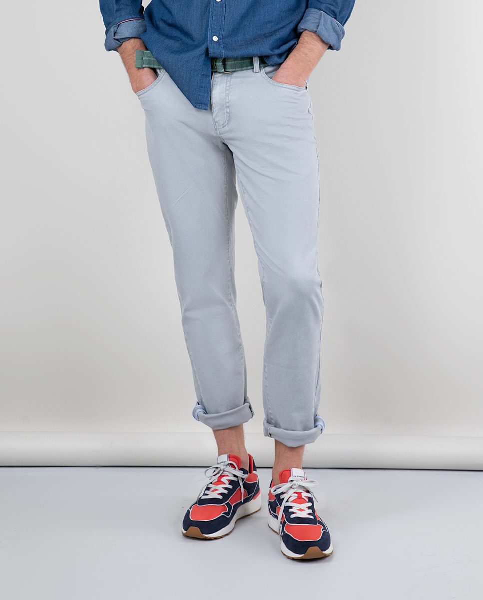 Pantalon 5 Poches Gris