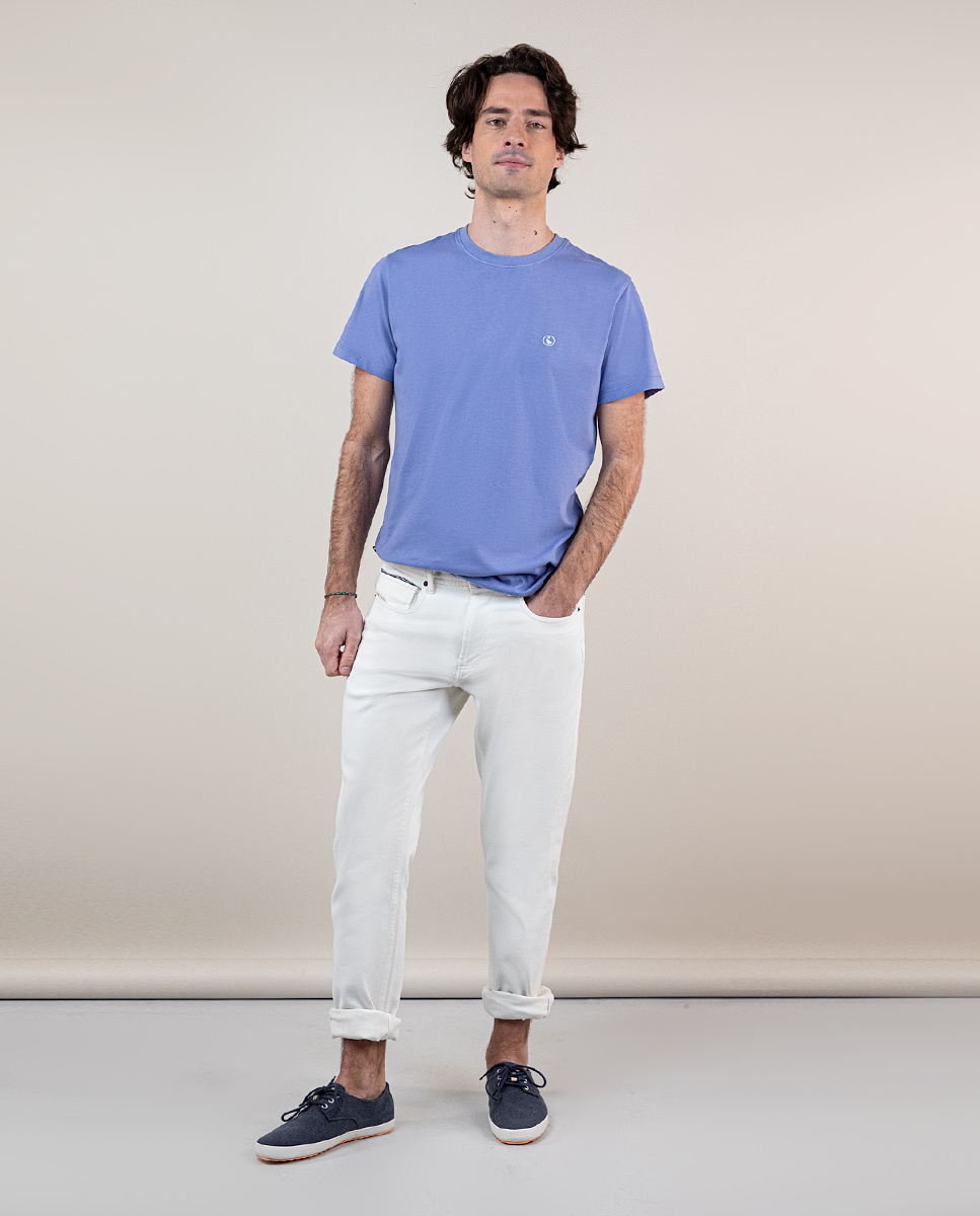 Cream Slim Fit Jeans