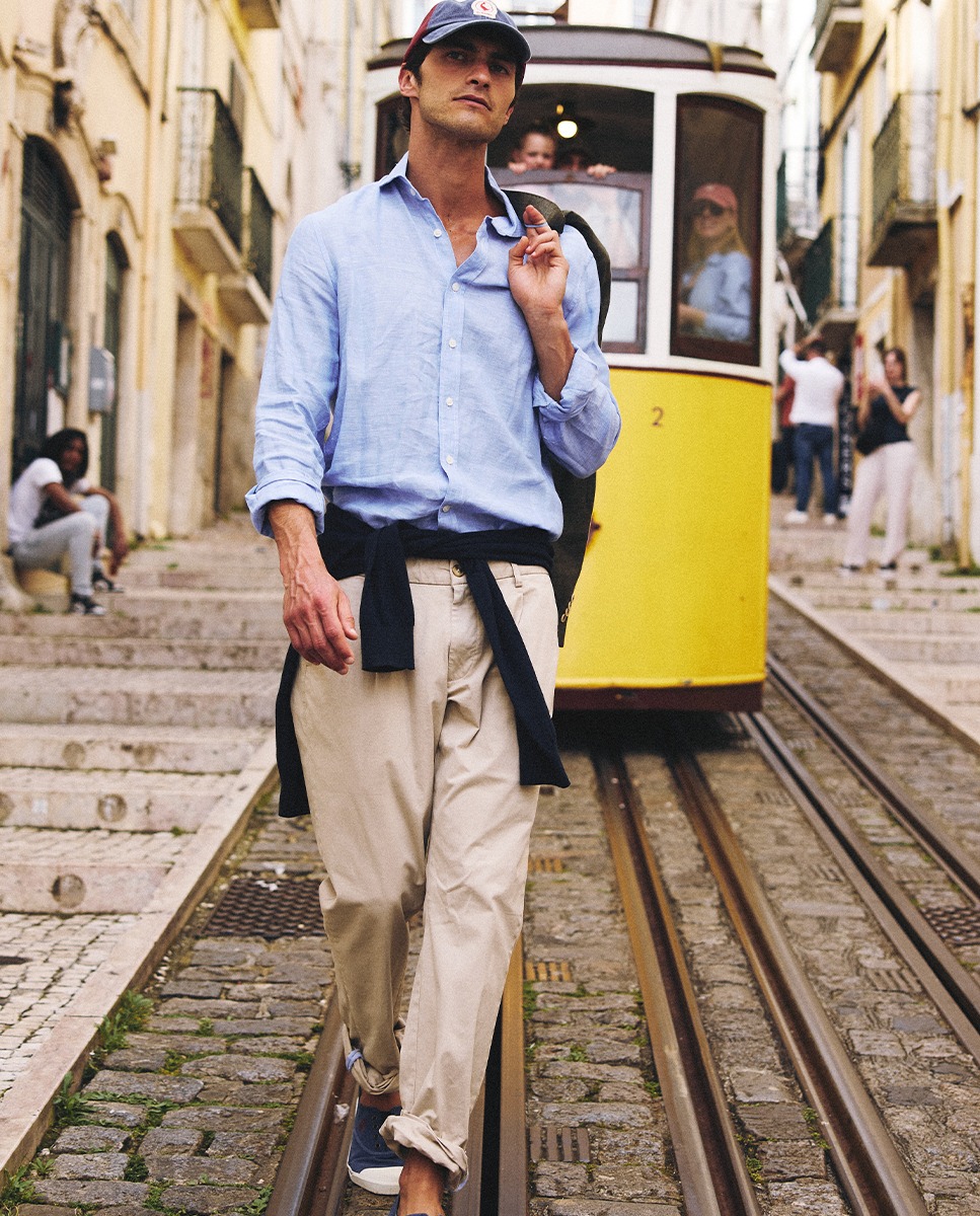 Pantalón Chino Pinzas Beige