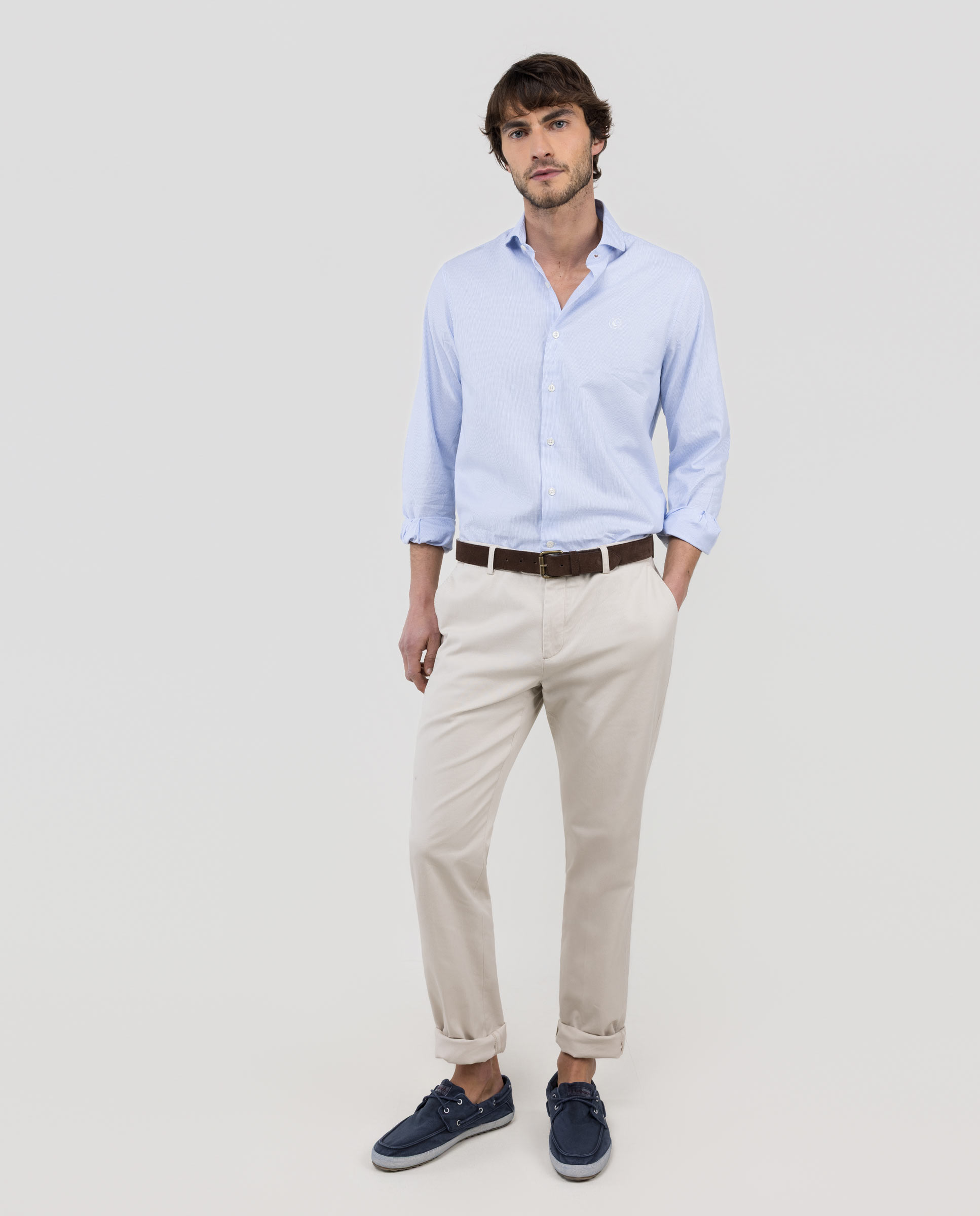 Pantalon structuré délavé à la pierre