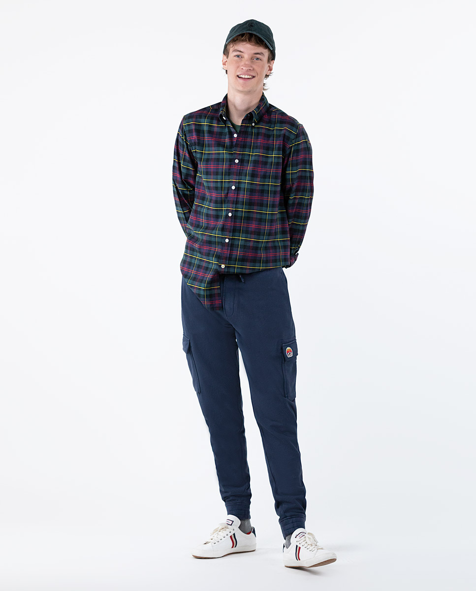 Pantalón Felpa Cargo Marino