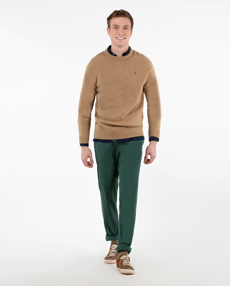 Pantalón Chino Garment Dyed Verde