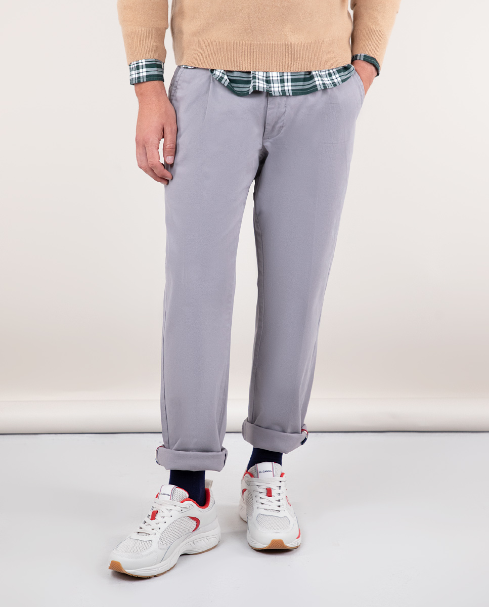 Darted Grey Chinos
