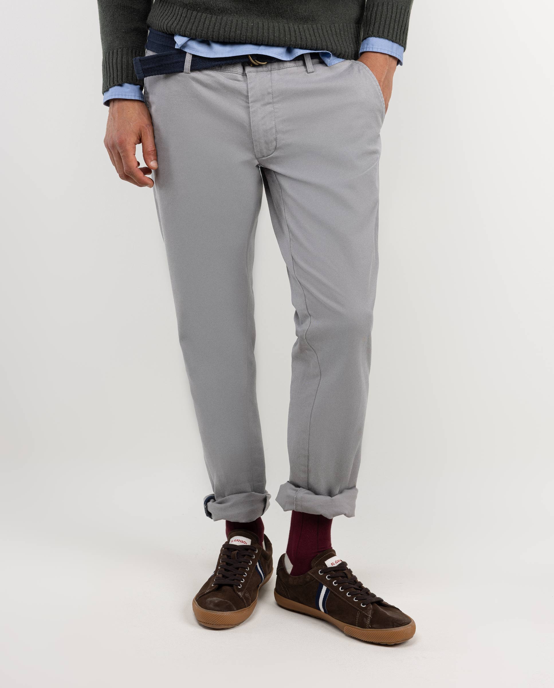 Grey Slim Fit  Chinos