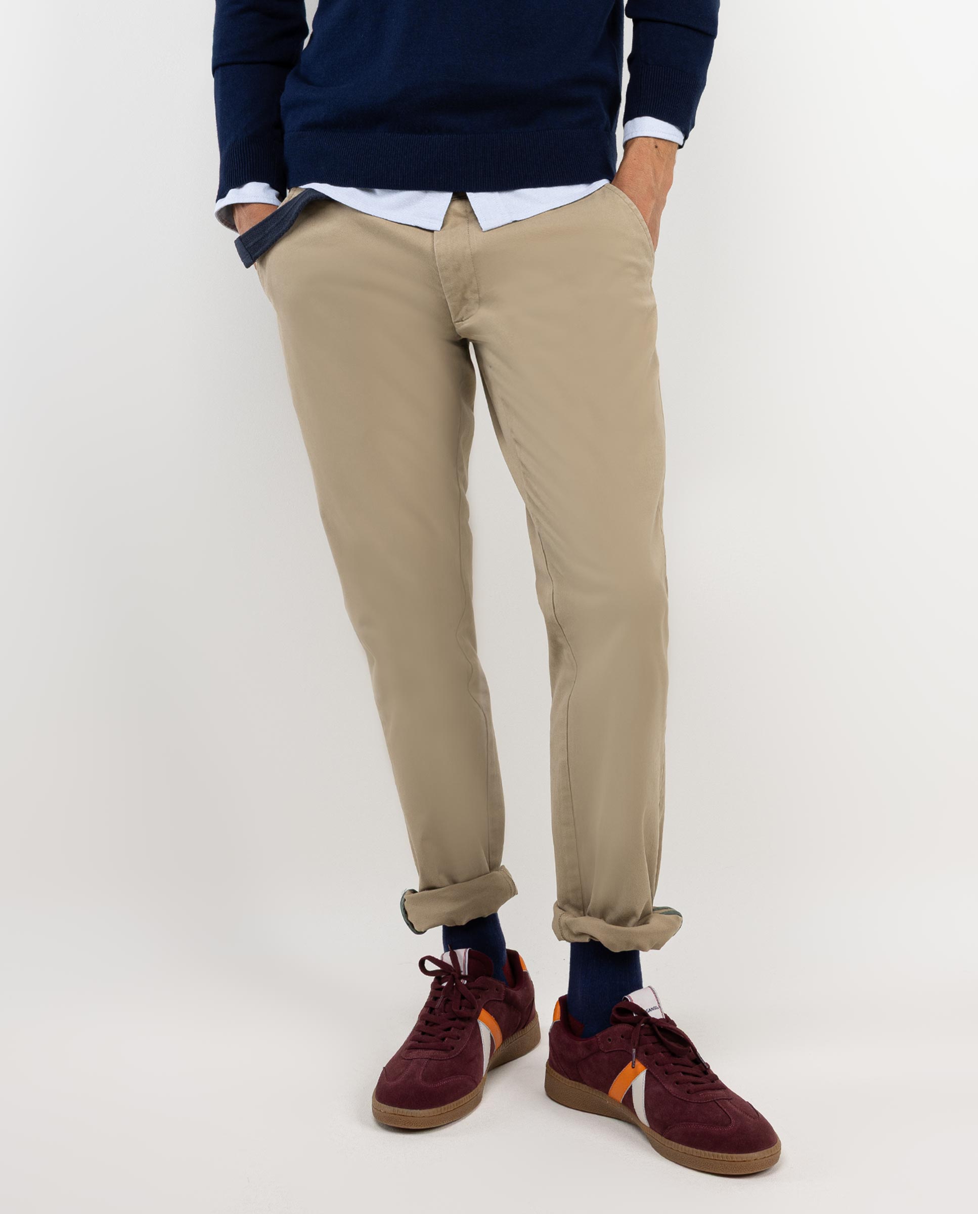 Tan Slim Fit  Chinos