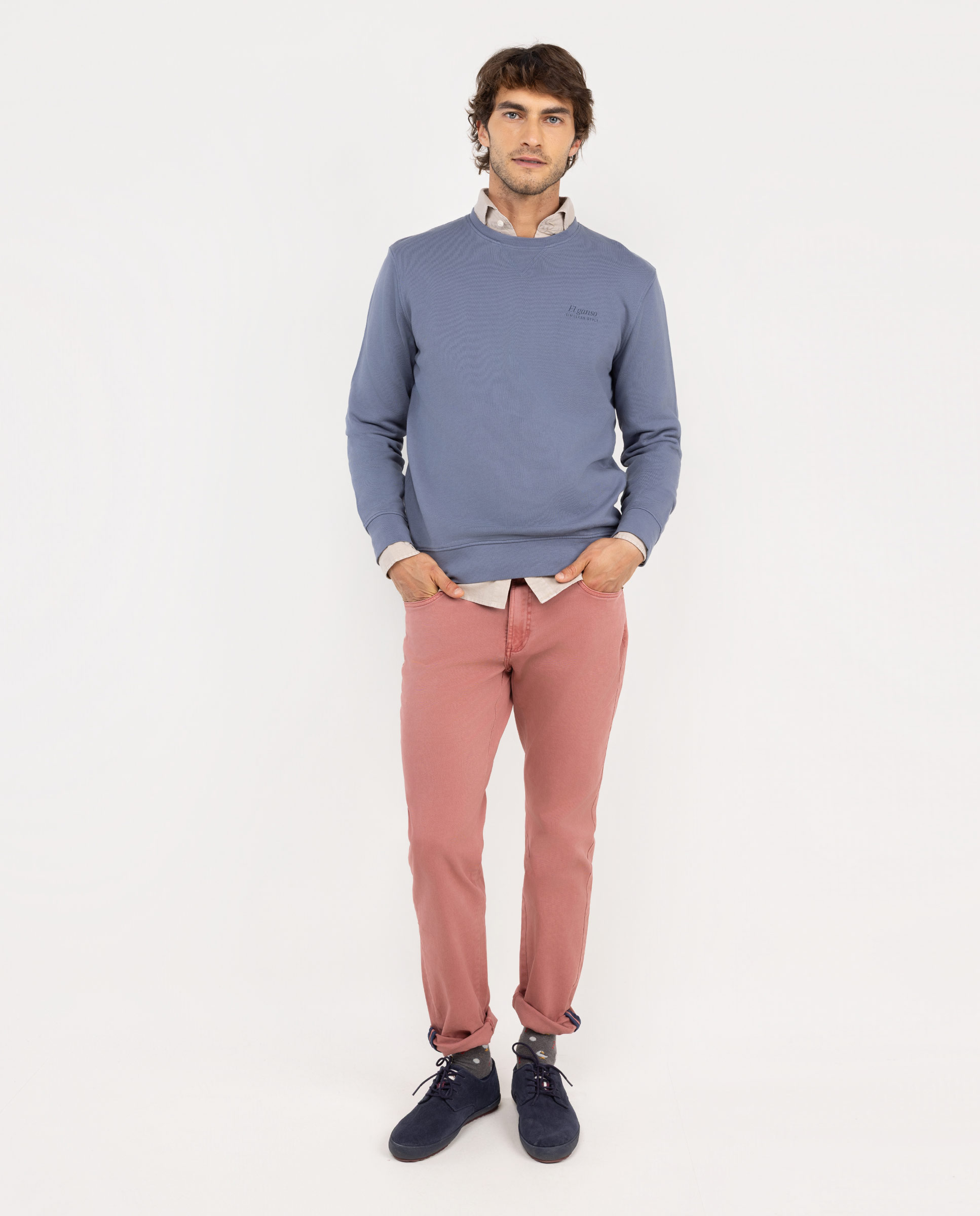 Red Slim Fit  5-Pocket Trousers