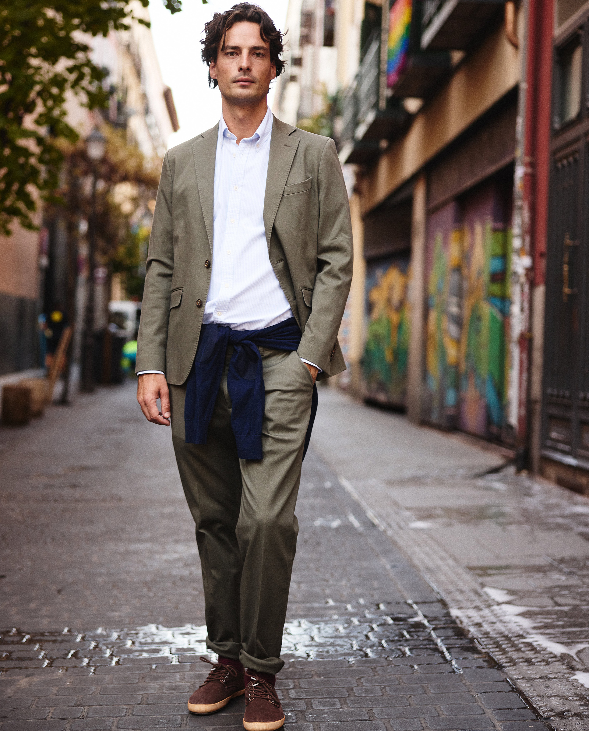 Washed Green Panama Trouser Separate