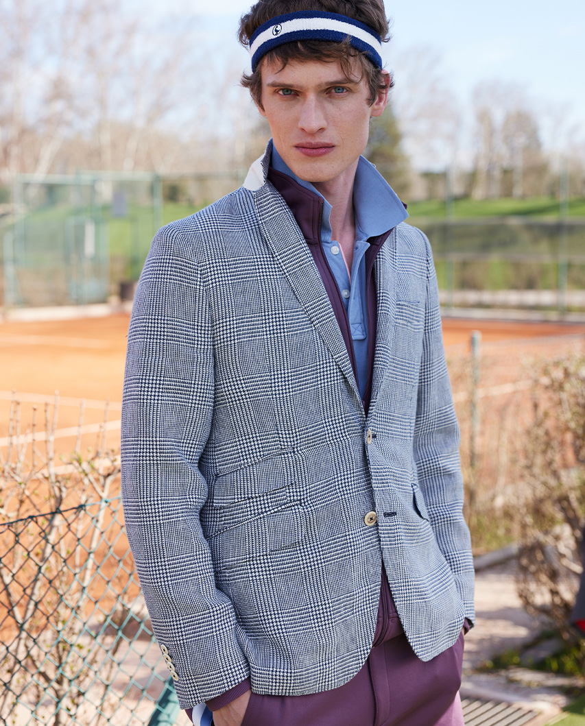 Prince of Wales Check Blue Blazer