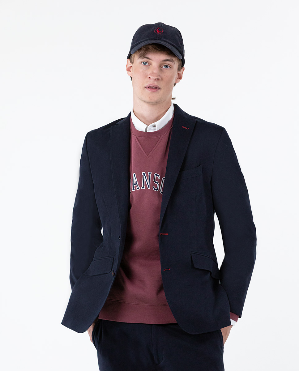 Americana Coordinado Algodón Marino