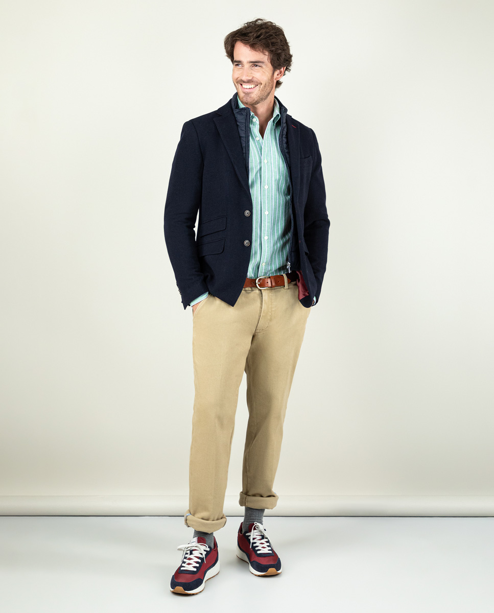 Americana Lana con Desmontable Marino