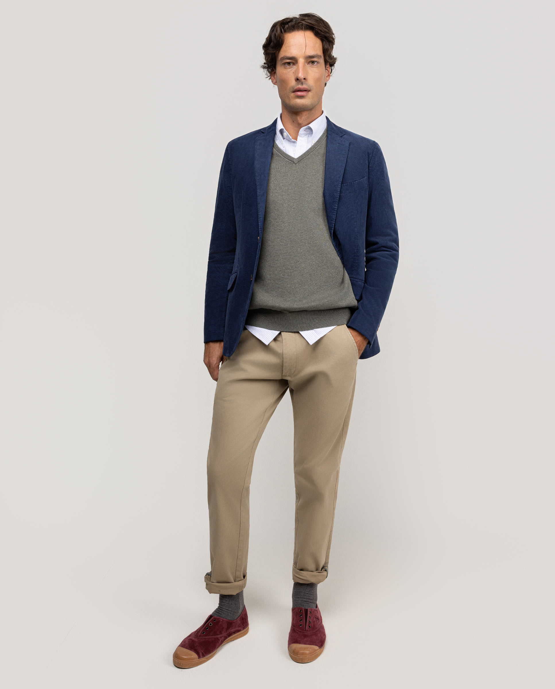 Americana Pana Tinte en Prenda Marino