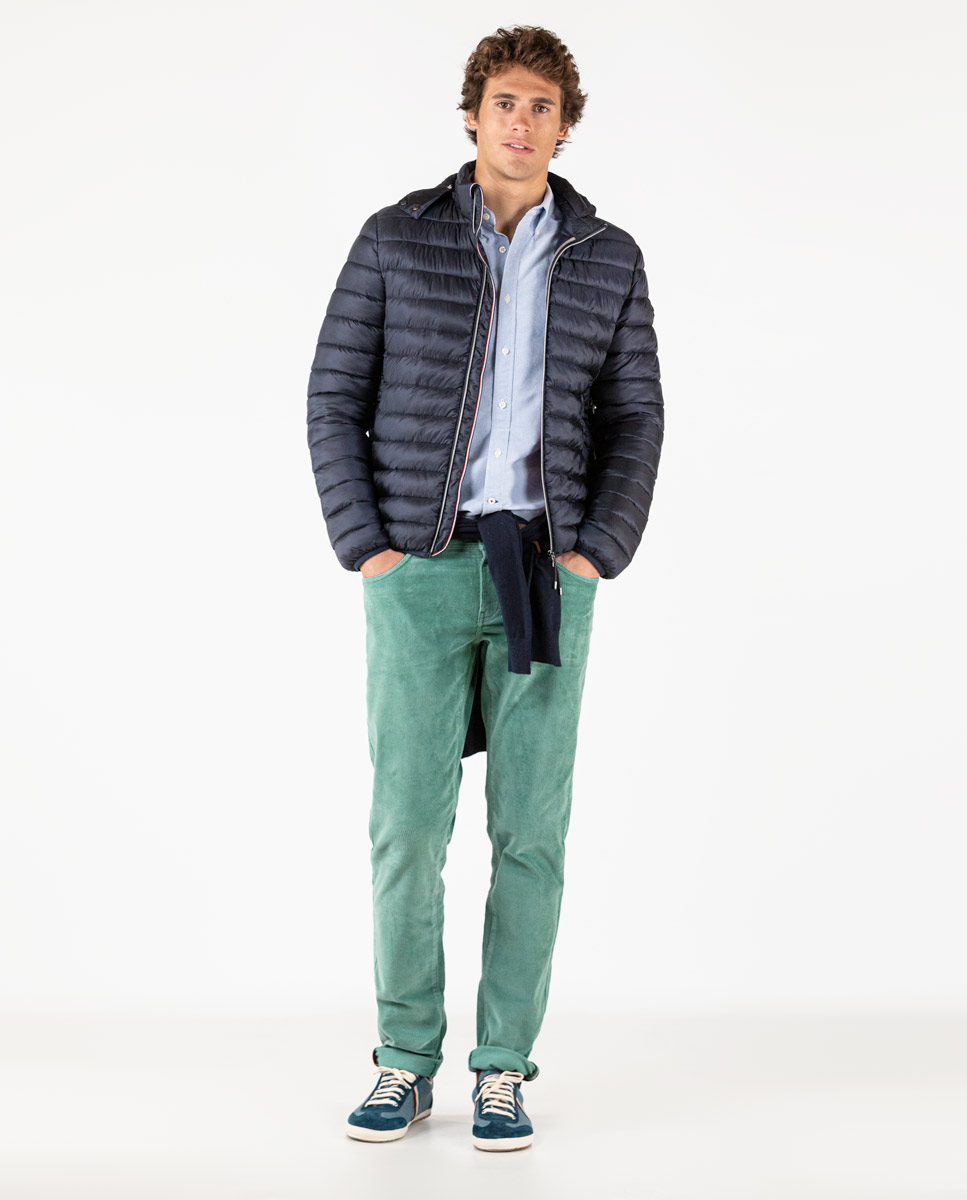 Blouson Matelassé Basique Marine