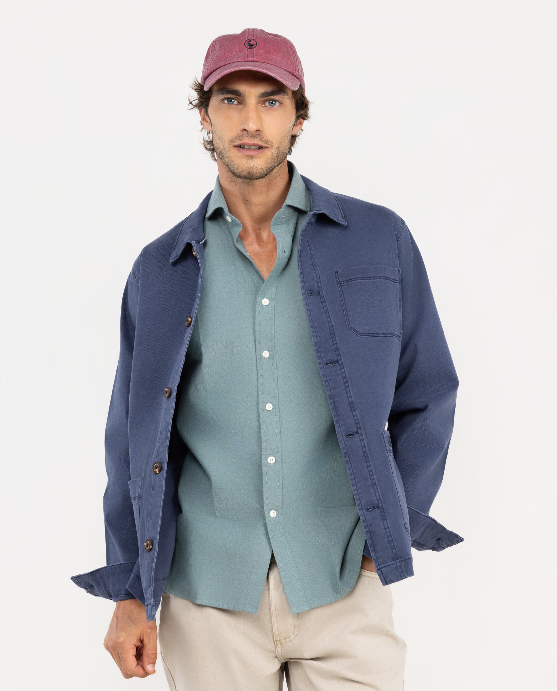 Navy Cotton Overshirt