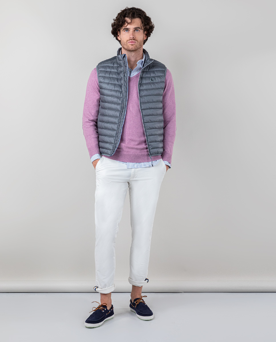 Chaleco Acolchado Básico Gris