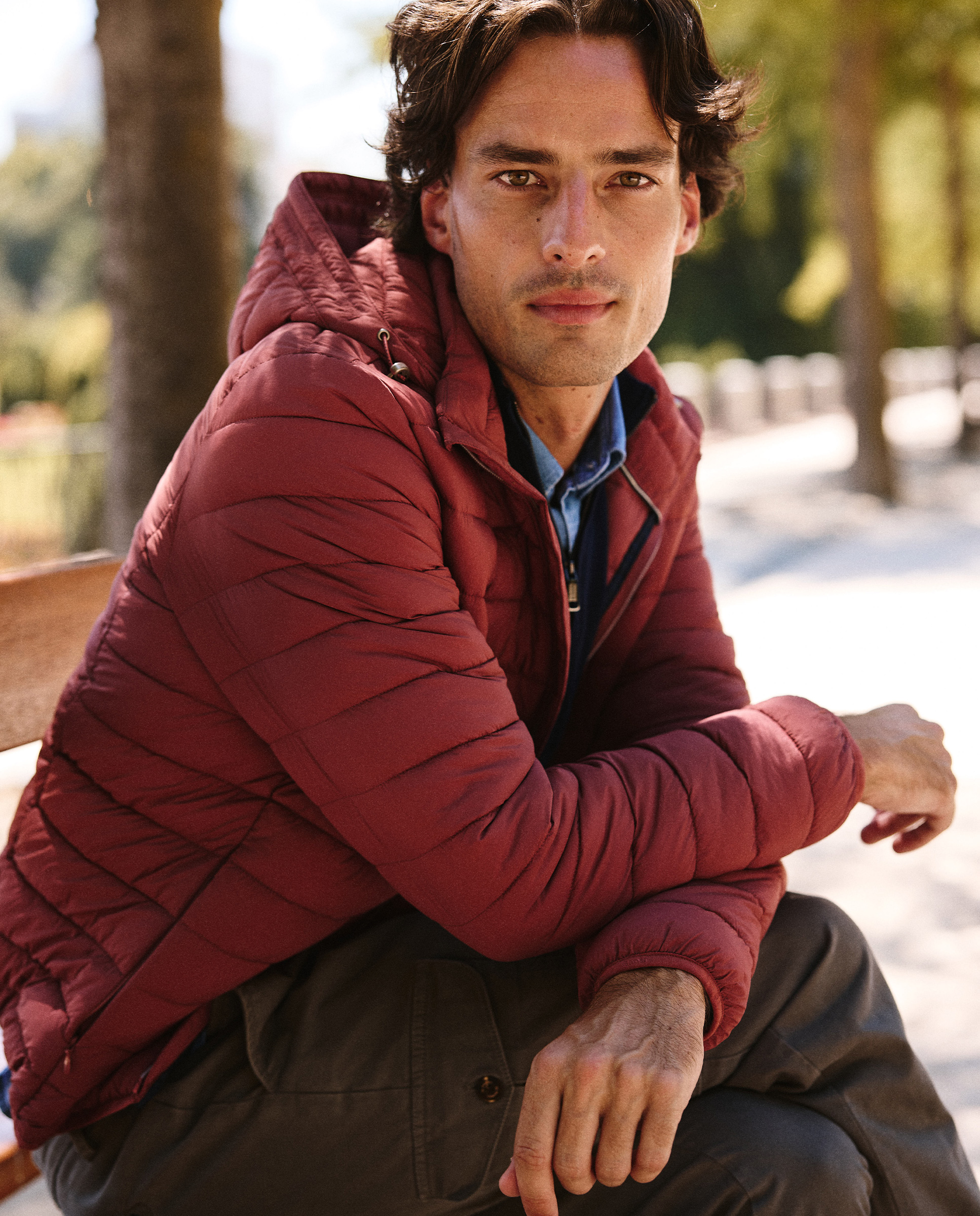 Chaqueta Acolchada Básica Rojo