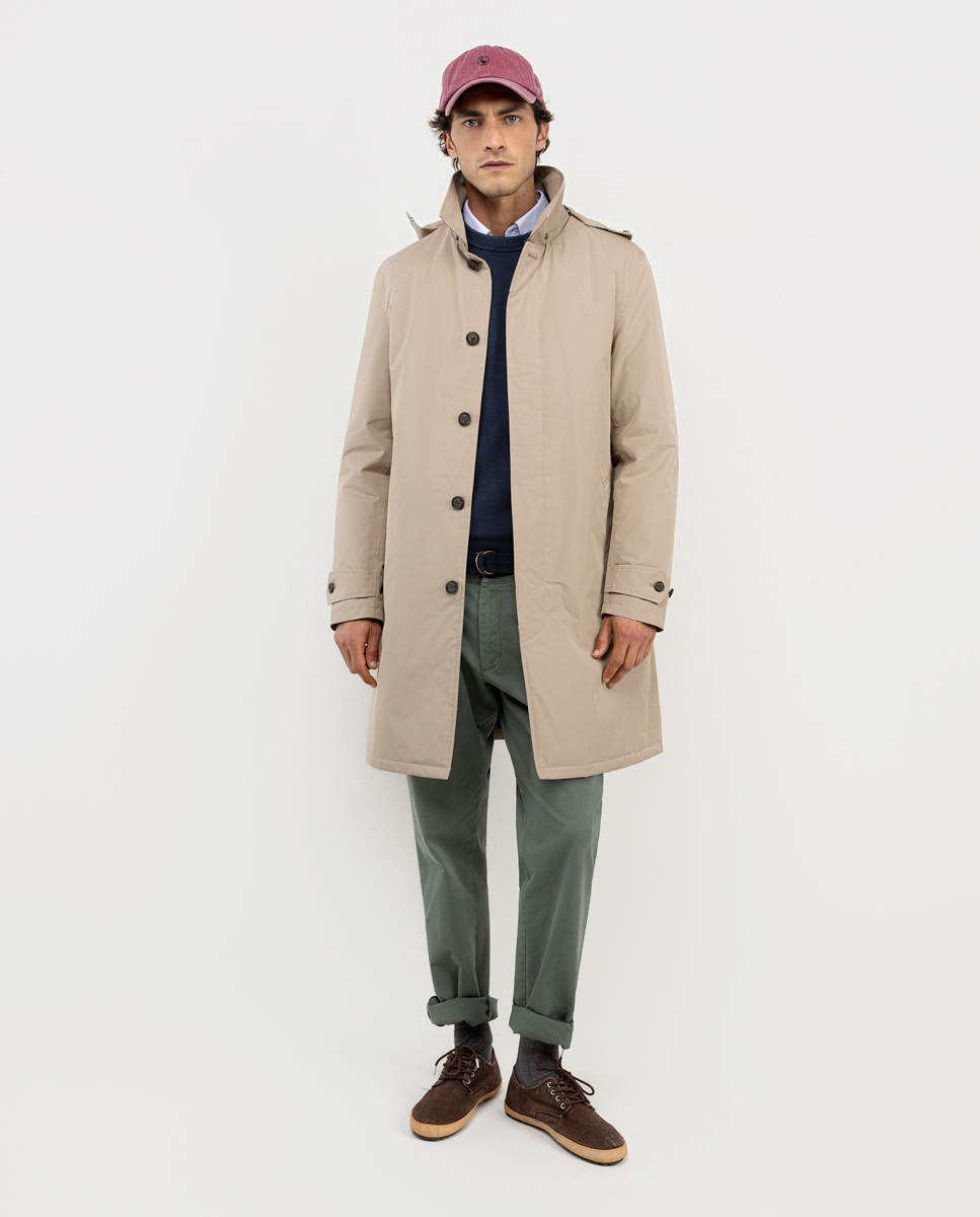 Gabardina Acolchada Beige