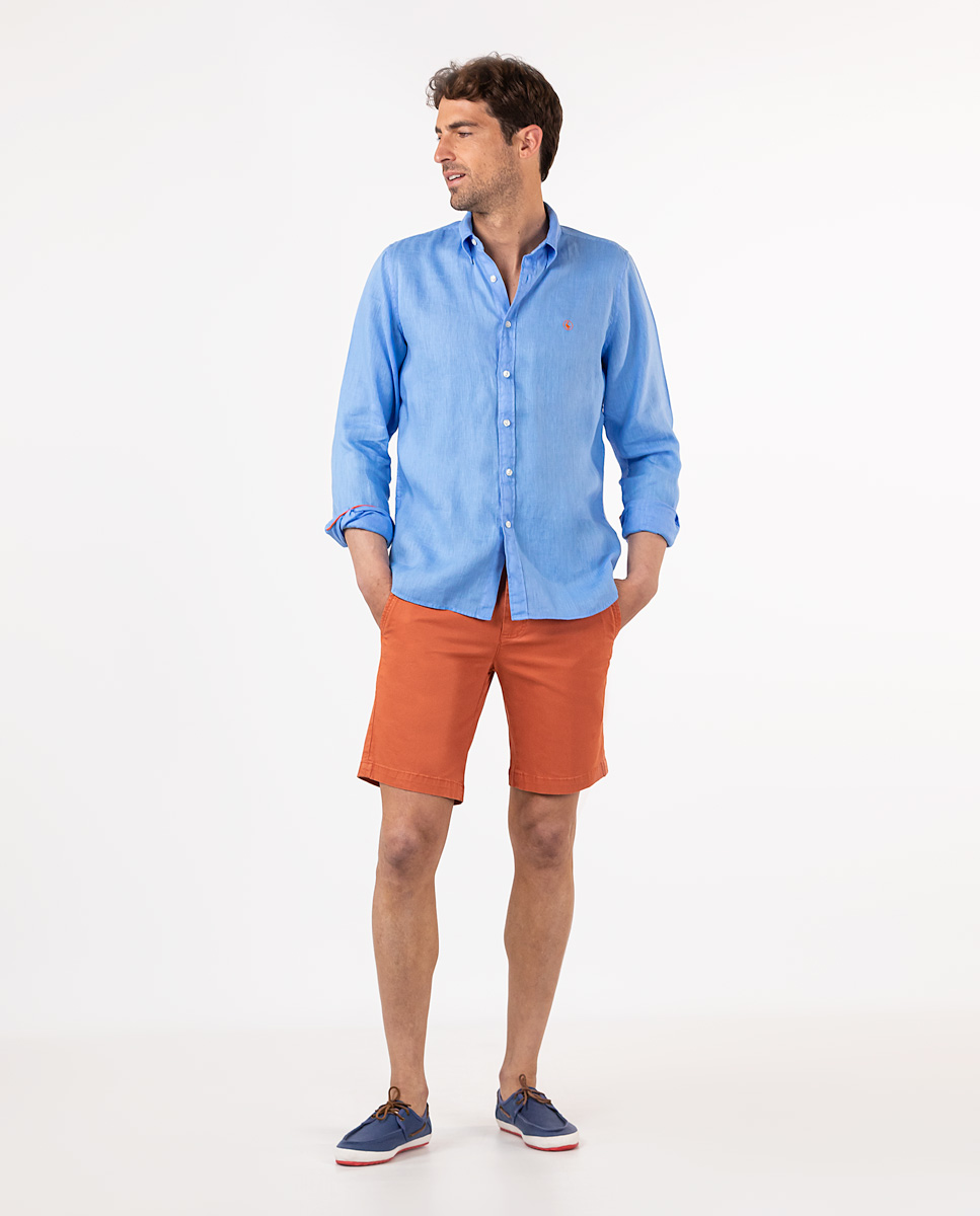 Sky Blue Linen Shirt 