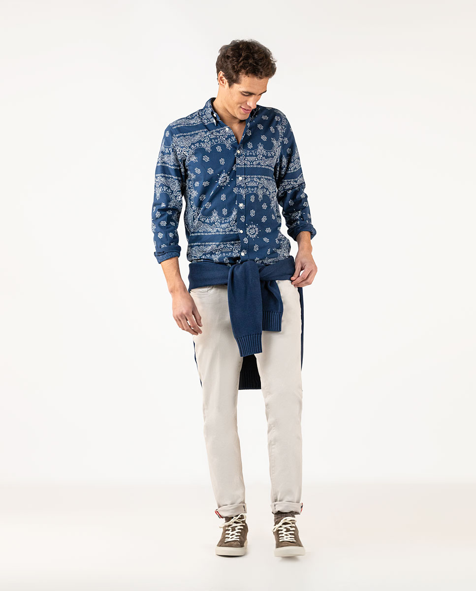 Camisa Estampado Amebas 