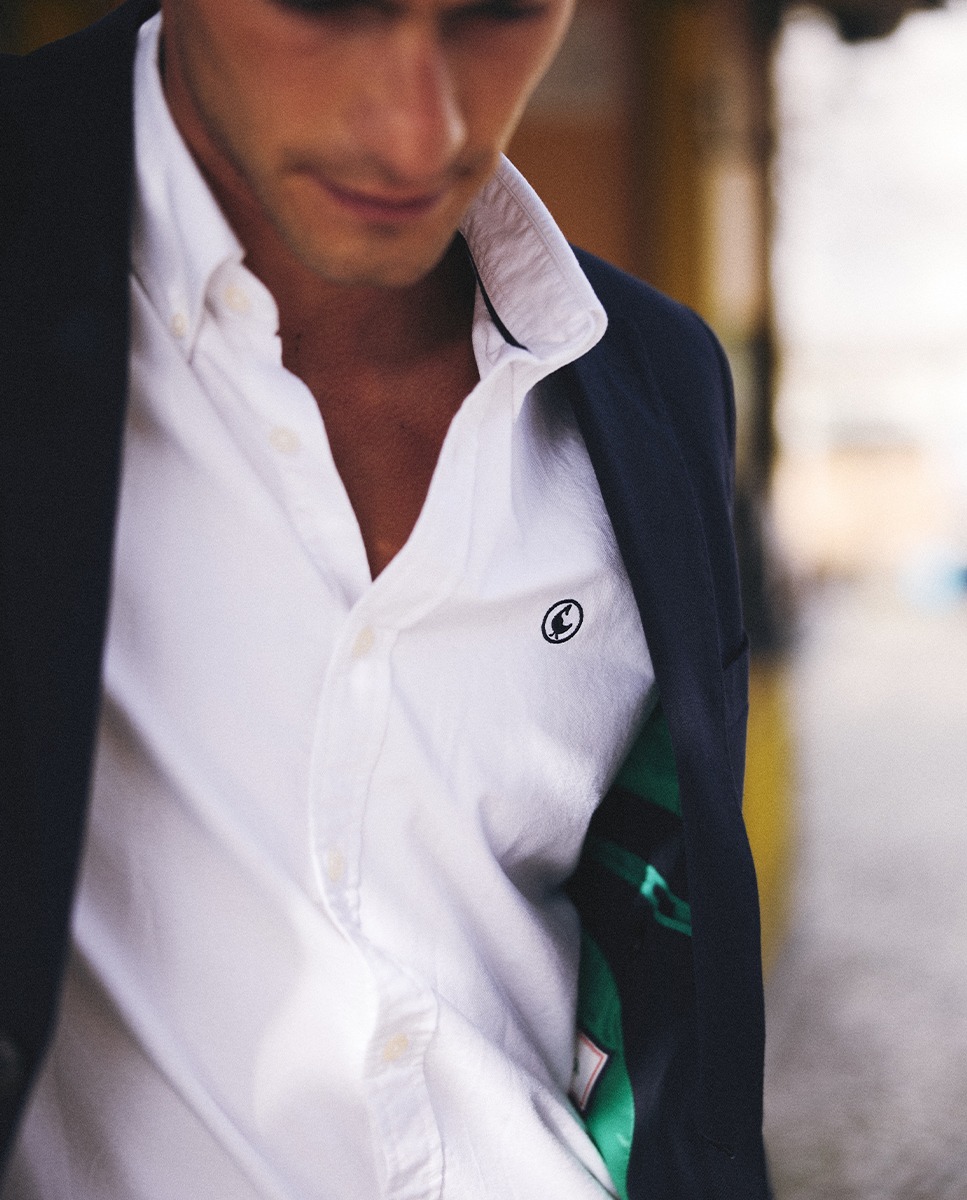 Chemise Oxford Unie Blanc