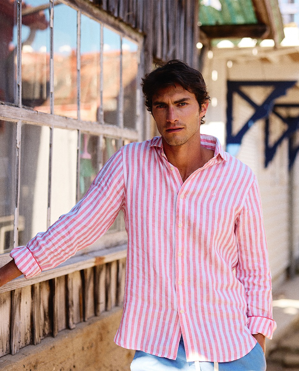 Camisa Lino Raya Kodak Rosa