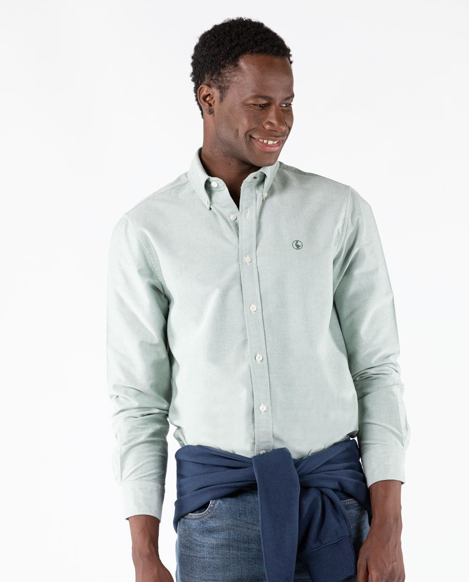 Chemise Unie Oxford Vert