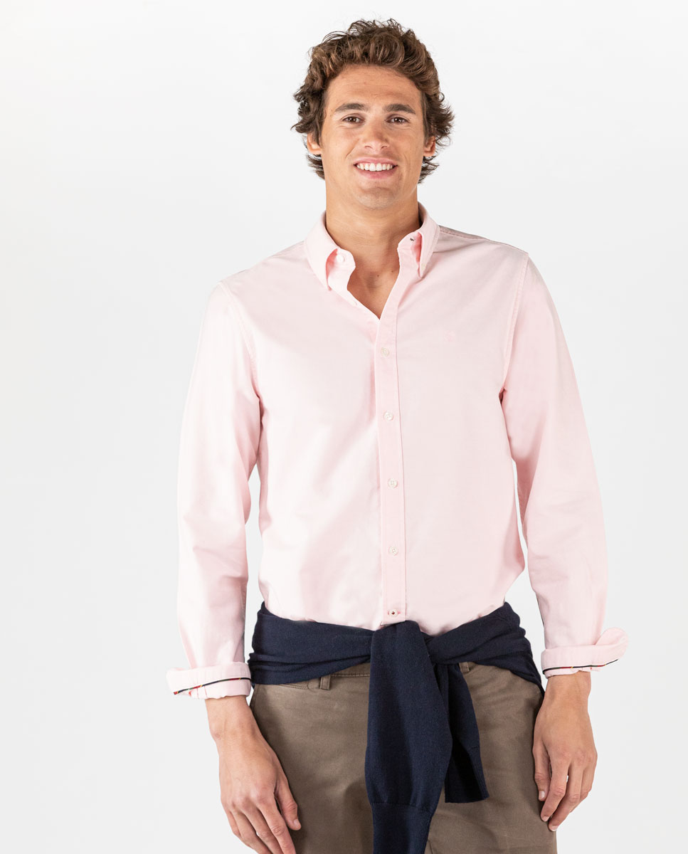 Chemise Unie Oxford Rose