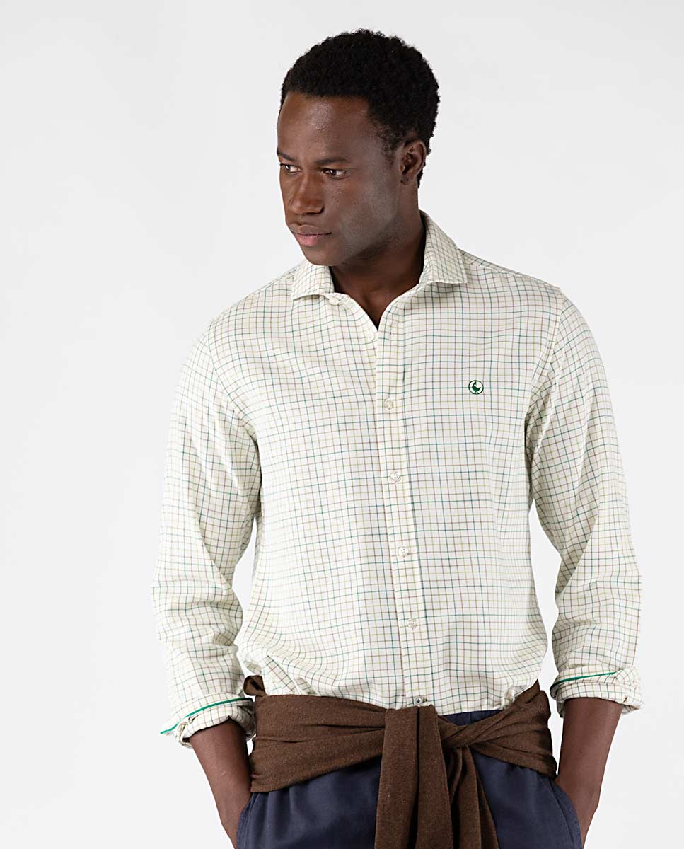 Camisa Villela Cuadro Tattershall Perfil Verde