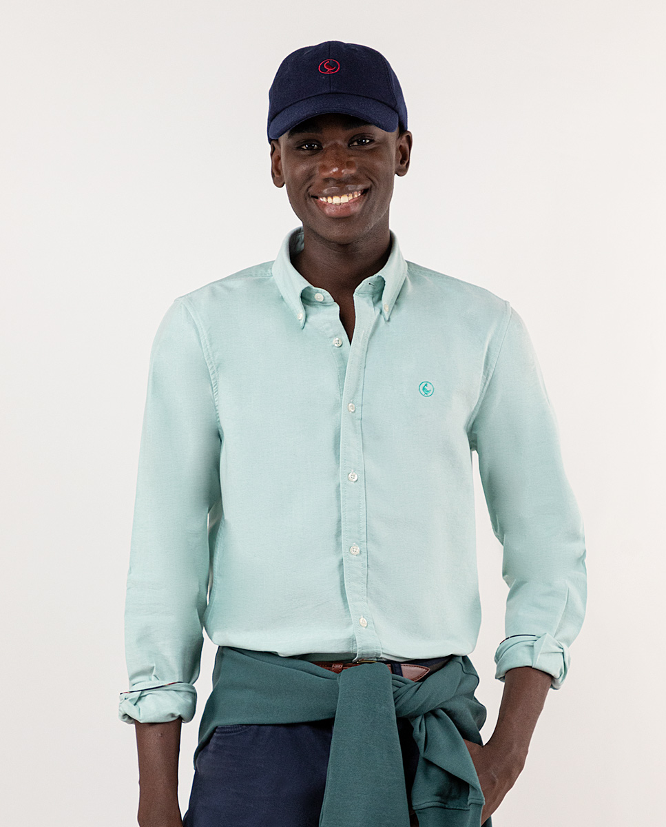 Chemise Unie Oxford Verte