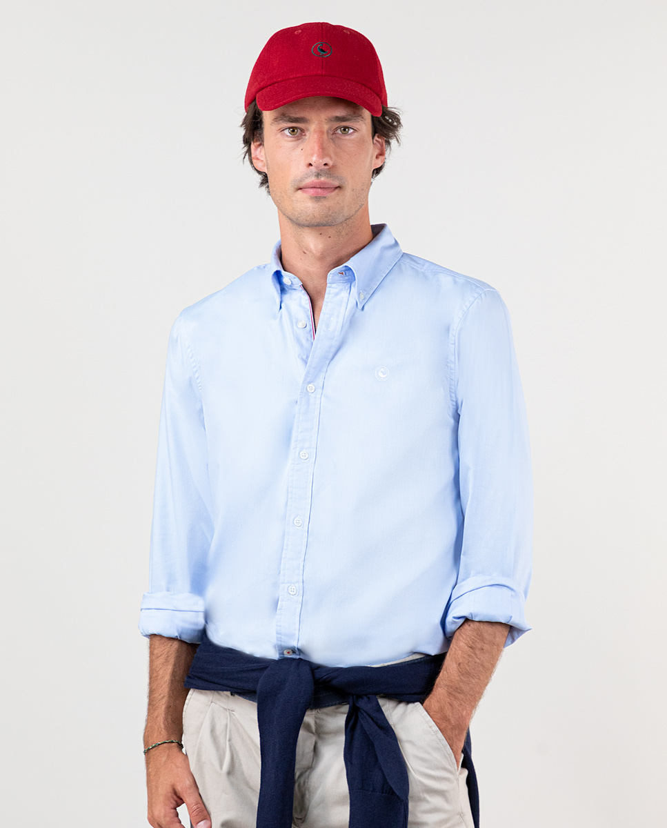 Chemise Drapeau Pinpoint Bleu Ciel