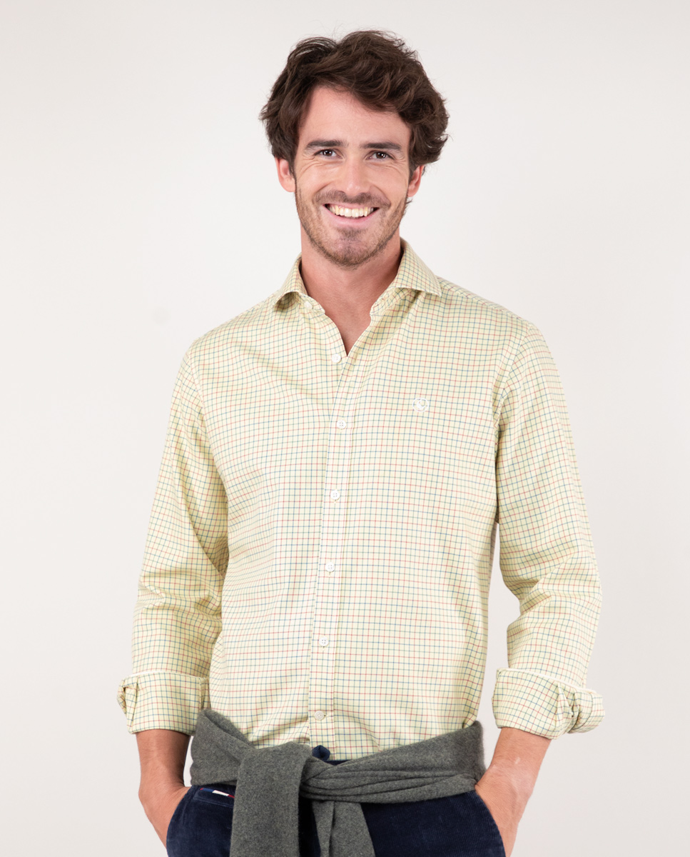 Hemd Kariert Tattershall Pfirsich