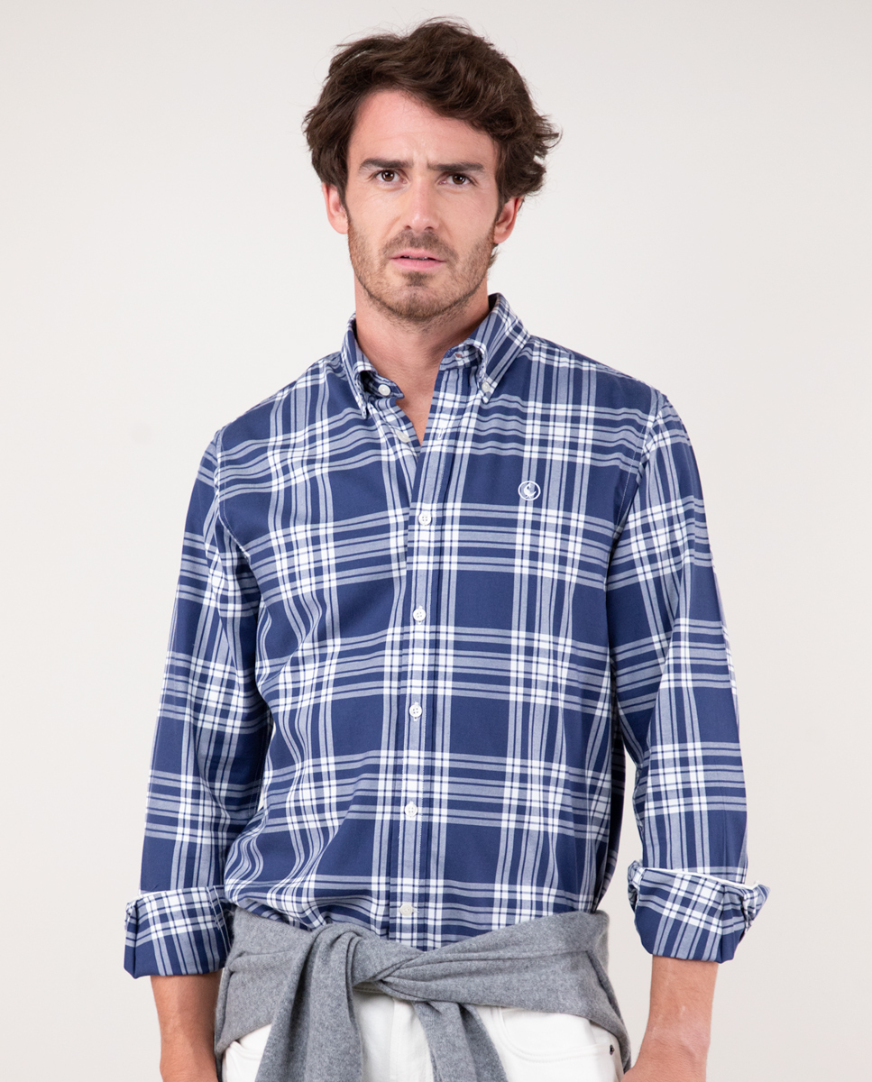 Hemd Tartan Marineblau