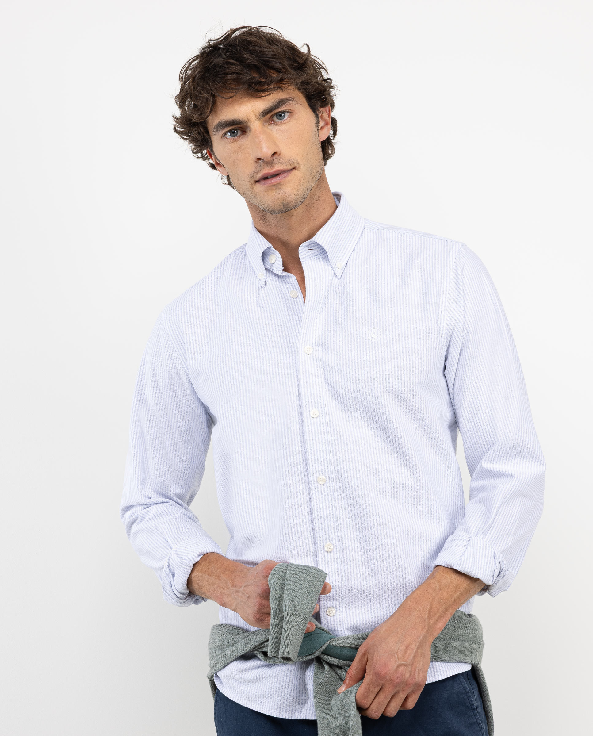 Grey Yale Oxford Shirt
