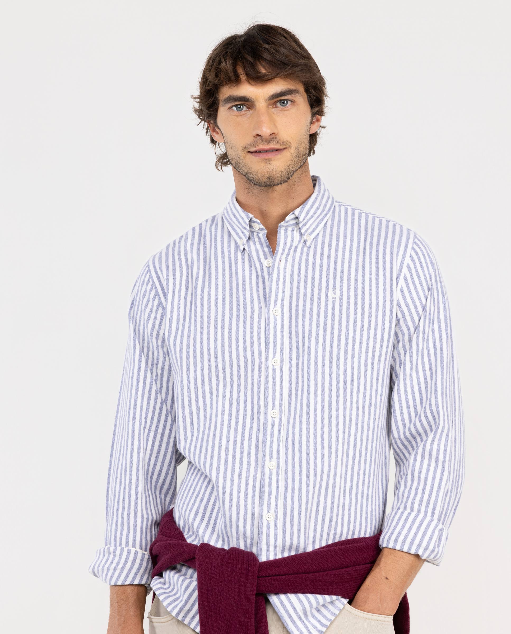 Camisa Franela Crudo Raya Kodak Marino