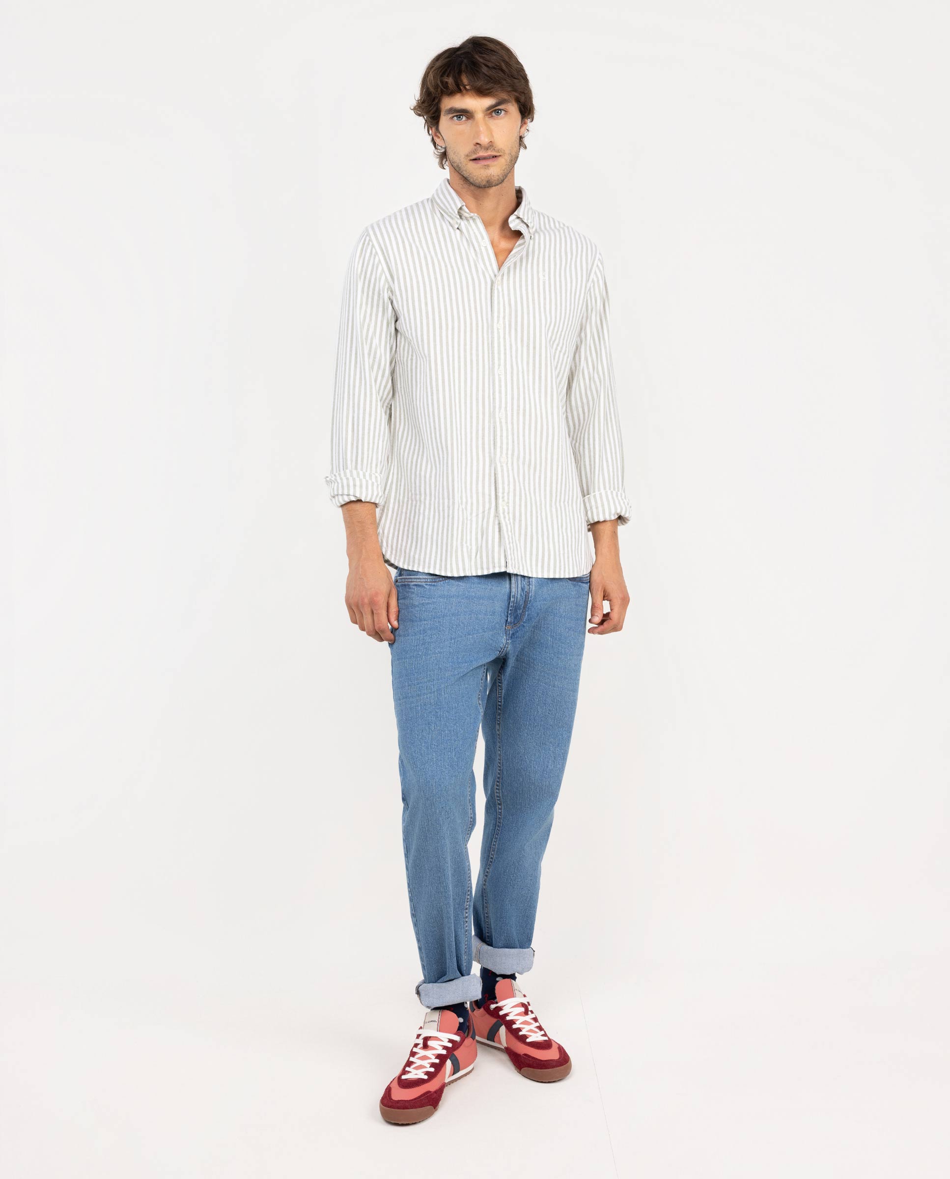 Camisa Franela Crudo Raya Kodak Verde