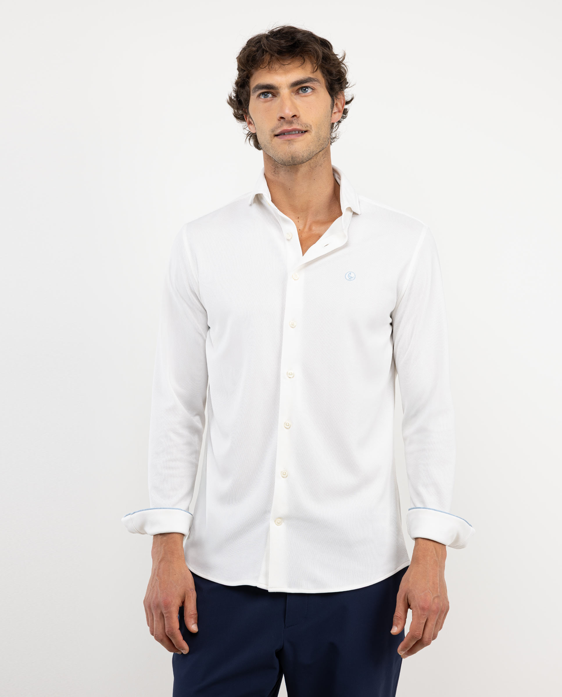 Solid-coloured White Sepiia Shirt