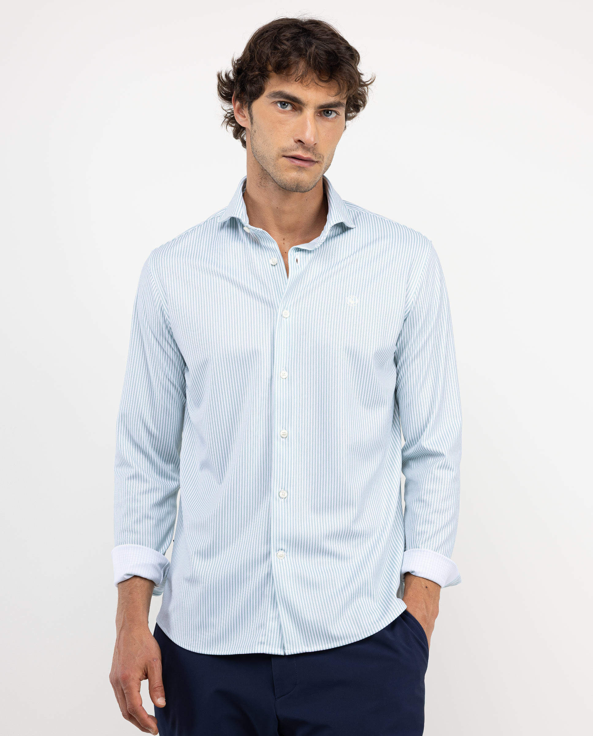 Green Yale Stripe Sepiia Shirt