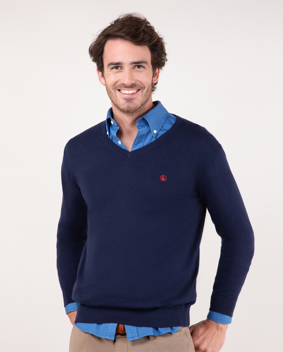 Jersey Cuello Pico Marino 