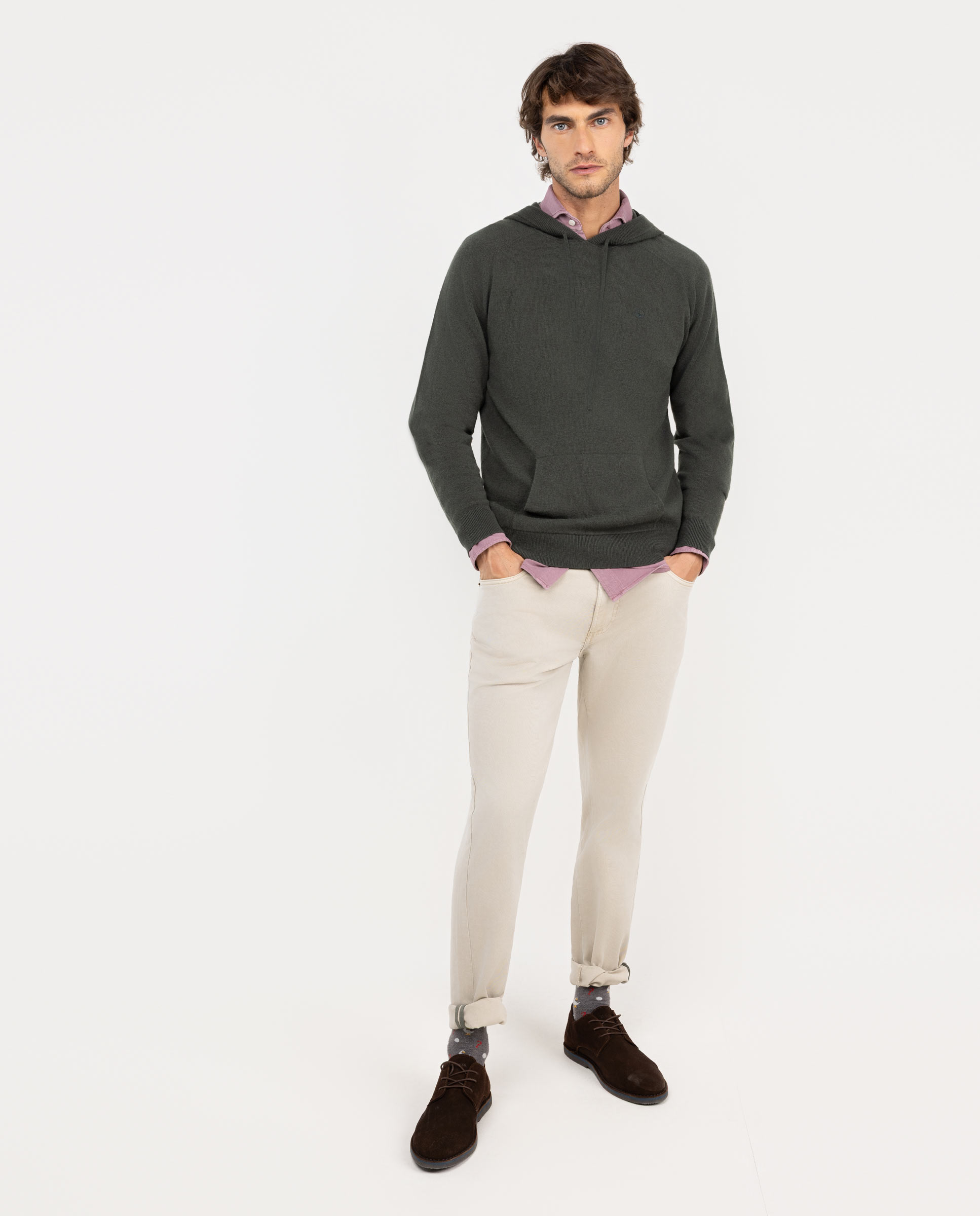 Jersey Capucha Lana Verde