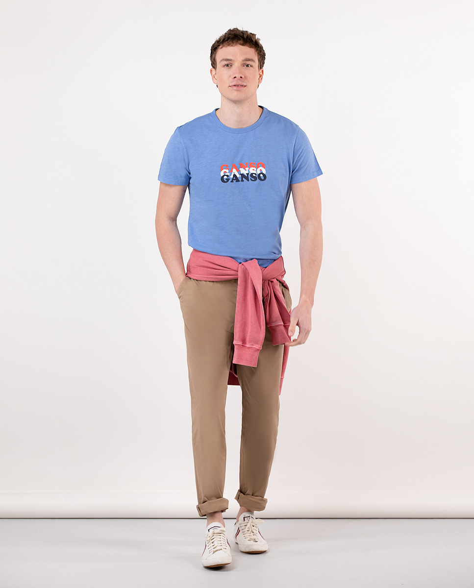 Camiseta Estampada Ganso Azul