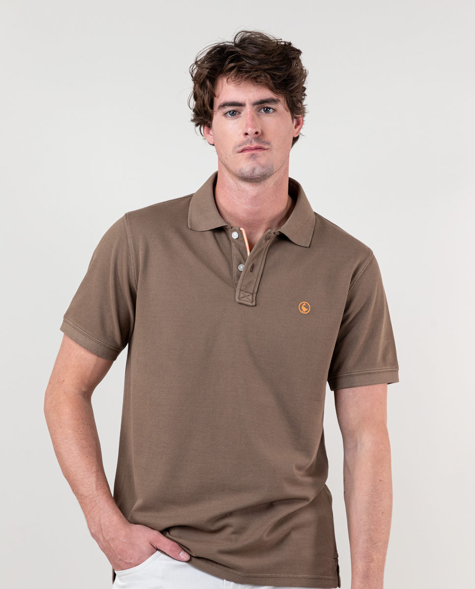 Polo Piqué Garment Dyed Chocolate