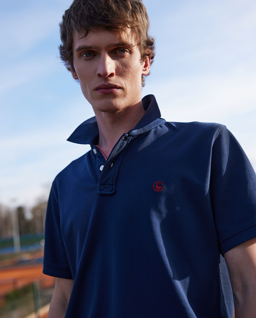 Polo Piqué Garment Dyed Marino