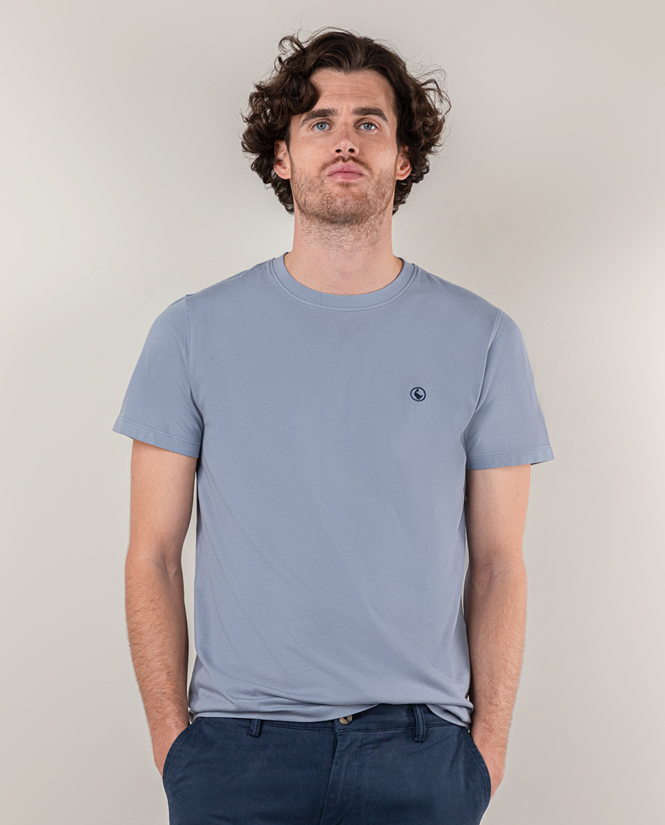 Camiseta Garment Dyed Azul Petróleo