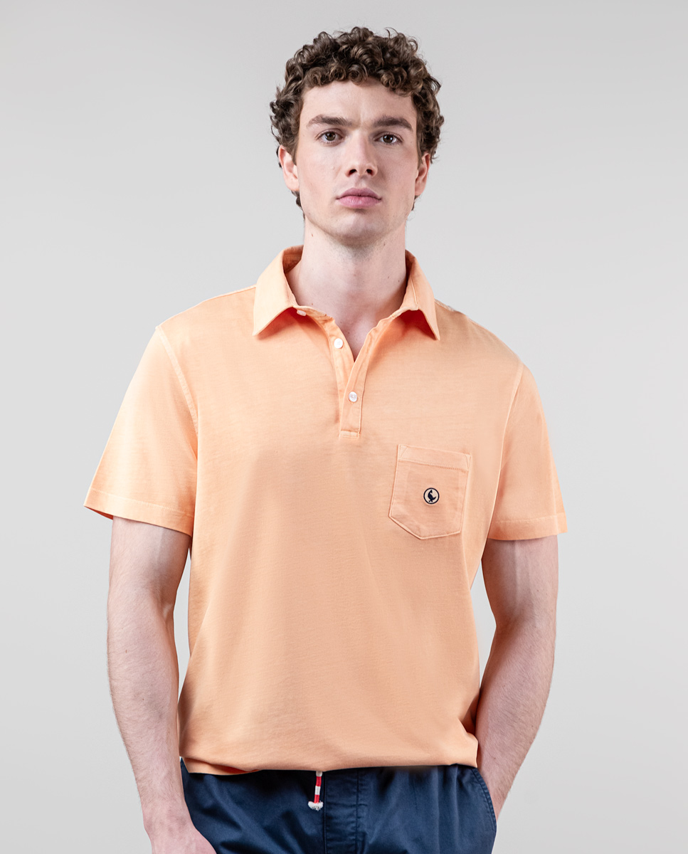 Polo Slub Jersey Naranja