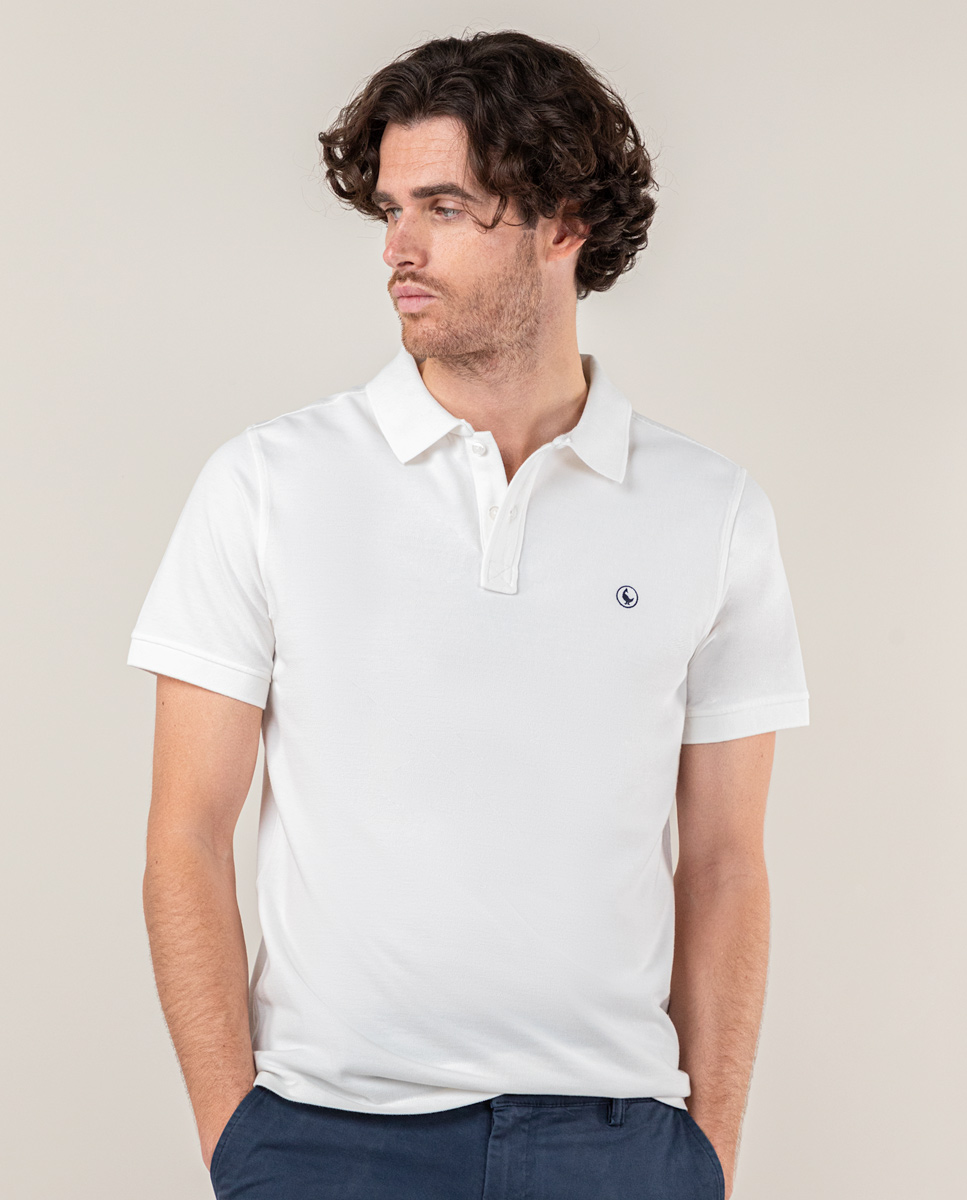 Polo Piqué Garment Dyed Blanco Interseason